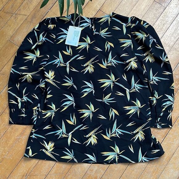 See U Soon Black Floral Casual Blouse Women’s Small - Picture 4 of 6